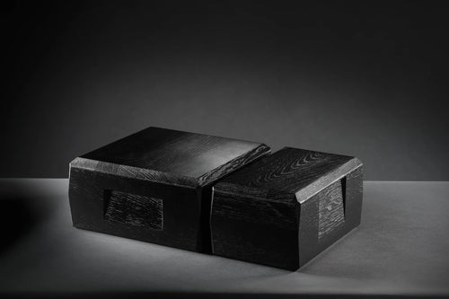 Lifestyle image showing the Kist Storage Case, Two and Four, next to each other