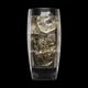 Non-leaded crystal highball glass for whiskey sodas over ice, featuring a heavy base for muddling in glass cocktails